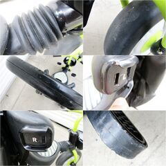 ides　折りたたみ　三輪車　compo　コンポタウン　グリーン　子ども　キッズ　かじ取り棒付き　アイデスの画像