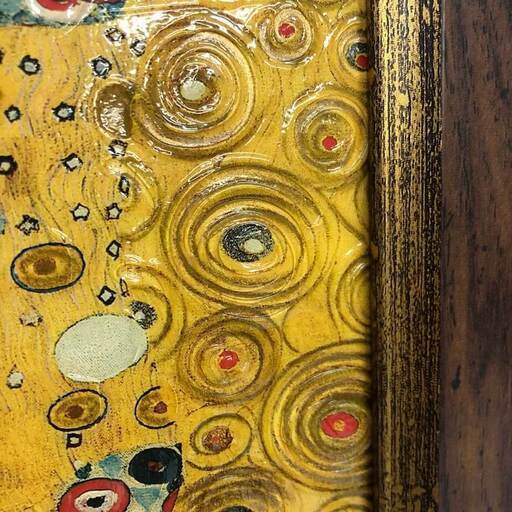 ss8142グスタフ・クリムト The Kiss アートポスター 額装 29×59cm 複製