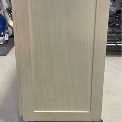 4分別ダストボックス付きキッチンカウンター（ホワイトウォッシュ）の画像