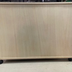 4分別ダストボックス付きキッチンカウンター（ホワイトウォッシュ）の画像