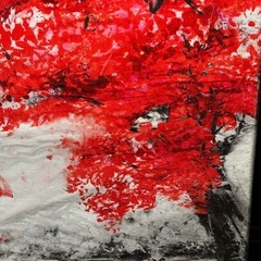 紅葉の絵の画像