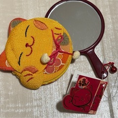 ⭐️かわいい招き猫の手鏡⭐️タグ付き⭐️の画像