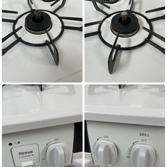 R635 ☀️ 2023年製の高年式！ Rinnai 都市ガスコンロ ET34NJH4A-W1 ⭐ 動作確認済 ⭐ クリーニング済の画像