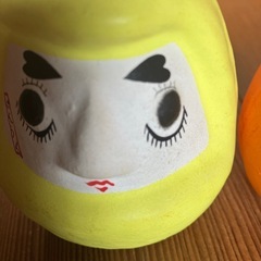 ミニ　だるま　おきあがりこぼし　オレンジ　イエロー　金運　30円/個の画像