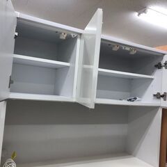 【ジャングルジャングル石津店】手作り家具工房 日本の匠　システムキッチンボード　食器棚　ホワイト　スロークローズ　モイス加工　新生活 収納 堺市 西区 東区 北区 南区 堺区 石津の画像