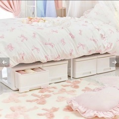 収納ケース1段4個セット　ホワイトの画像