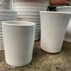 【リユースショップスパークル】植木鉢10個セット　No.206　陶器鉢　蘭鉢　胡蝶蘭　ホワイト　おしゃれ　プランター　配送可能♪の画像