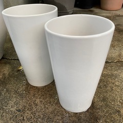 【リユースショップスパークル】植木鉢10個セット　No.206　陶器鉢　蘭鉢　胡蝶蘭　ホワイト　おしゃれ　プランター　配送可能♪の画像