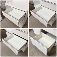 【超美品‼️】定価109,900円♪ ニトリ 100cm幅キッチンボード(Nポスティア100KB) 食器棚 収納家具 艶あり木目調ホワイト♪の画像