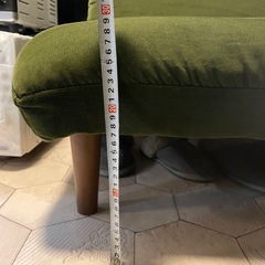 ファブリックソファ1.5人掛け2人掛けグリーンコーデュロイリクライニングの画像