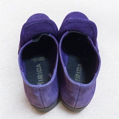HIRICA ヒリカ スエード調 スリッポン ショートブーツ 紫 36の画像