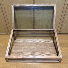 木製ガラスショーケース ディスプレイケース 什器の画像