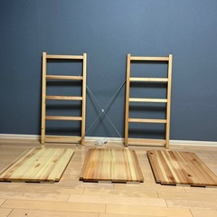 【無料】無印良品、パイン材ユニットシェルフ58cm幅・小の画像