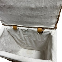 蓋付き収納バスケット　レース　収納ボックス　玩具箱　北欧　籠　収納カゴの画像