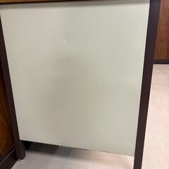 【木目調　オフィス用テーブル】　中古品　引き取り限定の画像