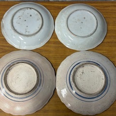 古伊万里　伊万里焼　山水　染付　4枚セット　1225-017の画像