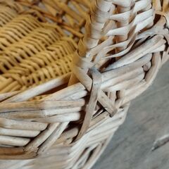 大きめ ハンドルバスケット 小物入れ 籠 かご カゴ　/TJ-2715 2Fの画像