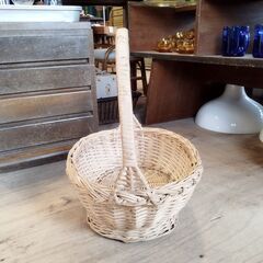 大きめ ハンドルバスケット 小物入れ 籠 かご カゴ　/TJ-2715 2Fの画像