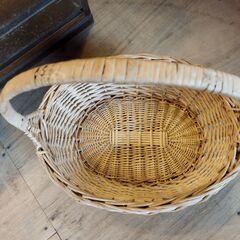 大きめ ハンドルバスケット 小物入れ 籠 かご カゴ　/TJ-2715 2Fの画像