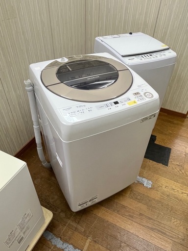 #61 大きめ7.0kg!! SHARP 2022年 ES-SH7C-N 縦型全自動電気洗濯機