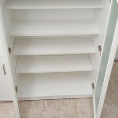 ★リユースのサカイ高崎店★TJ13791 NITORI レンジ台 白 H115×D40×W119.5 クリーニング済みの画像