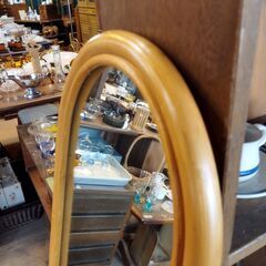 鏡台の鏡のみ ラタン ミラー 鏡 姿見 籐　/TJ-2717 2Fの画像