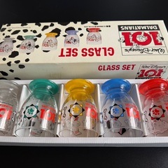 レトロディズニー 101匹ワンちゃんグラス5色セット 日本製DALMATIANSの画像