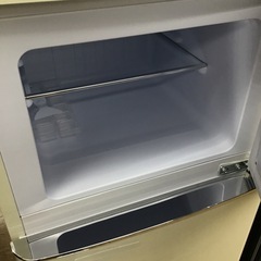 #L-49【ご来店頂ける方限定】オーヤマのレトロ調2ドア冷凍冷蔵庫ですの画像