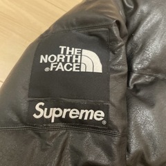 交渉🉑試着🉑即日受渡‼️ leather  supreme ノースフェイス シュプリーム the north face コラボ レザーダウンジャケット　冬物　オシャレ　高額ブランド　高級フェザーダウン　羊革の画像