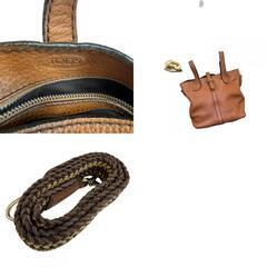 トッズ TOD’S ハンドバッグ スクエア ブラウンの画像