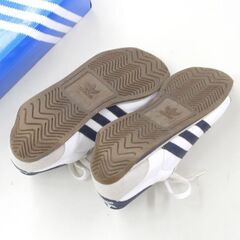 シミ・ヨゴレ有 adidas ローカットスニーカー G43489 CTRY2 カントリー2 メンズ 23.5cm 白×紺 天然皮革 札幌市 清田区 平岡の画像