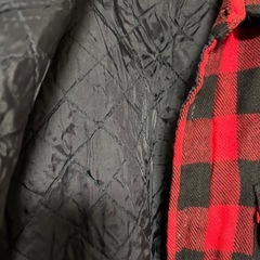 【古着】チェックジャケット/赤の画像