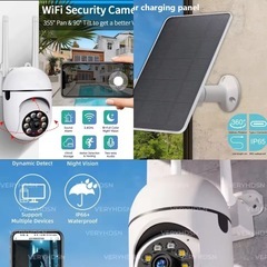 ワイヤレスPTZ Wi-Fiセキュリティ監視カメラ+10W 5V ソーラーパネルの画像