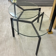 【リサイクルサービス八光】直径53　ガラス・ネストテーブルの画像