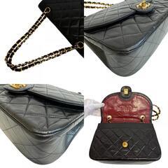 シャネル CHANEL ショルダーバッグ マトラッセ ココマーク ターンロック ヴィンテージ ブラックの画像