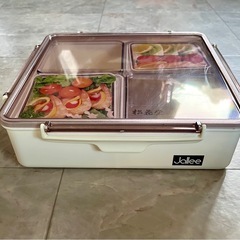 松花堂　密封タッパー容器　正方形大+小4個　計5ケースセットの画像