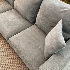 マナベインテリア　ファブリックカウチソファーの画像