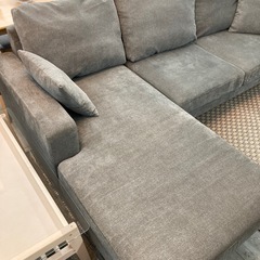 マナベインテリア　ファブリックカウチソファーの画像