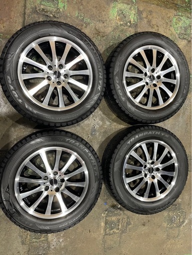 ◇送料込み◇ 225/60R17 中古スタッドスホイール4本　アル　ヴェル ◇送料込み◇ 225/60R17 中古スタッドスホイール4本 アル ヴェル