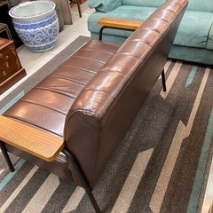 ニトリ　ステイン2人掛けソファーの画像