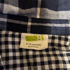 ①ベビー服　6-12ヶ月　7分丈チェックシャツ　　の画像