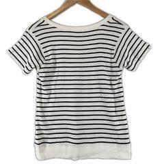 美品 BAYFLOW ベイフロー ボーダー 春夏 SS 半袖Tシャツ コットン ブラック レディース 3【古着】【中古】の画像