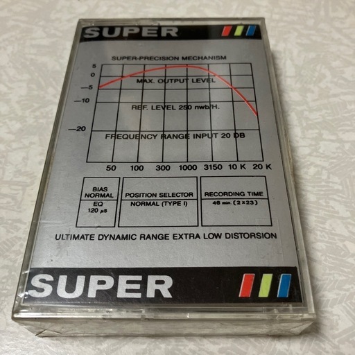 昭和レトロ　オープンリールSUPER LH-46新品、ケース割れたり！