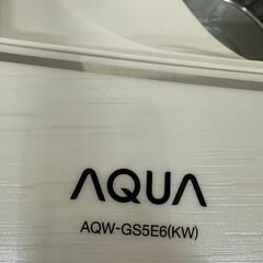 【ジャングルジャングル滋賀草津店】ジモティ来店特価!!　洗濯機　ｱｸｱ　AQW-GS5E6　2019　J-2512162の画像