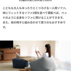【受け渡し決まりました】無印良品 人をダメにするソファーの画像