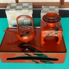 お屠蘇セット 屠蘇器　高台座　36.5 x 23.5 cmの画像