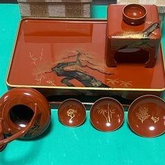 お屠蘇セット 屠蘇器　高台座　36.5 x 23.5 cmの画像