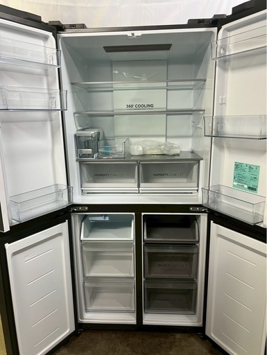 美品】Haier 4ドア冷蔵庫 JR-GX47A 2024年製470L 観音開 (お宝電気市場