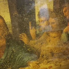 (中古)最後の晩餐 モナリザ 大型リバーシブルパズル(1000ピース)の画像
