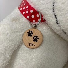 ペット　犬　猫　ネームタグ　ネームキーホルダー　キーホルダー　木製　名入れ無料の画像